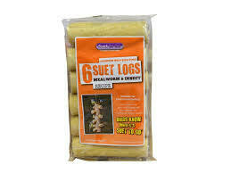 Suet To Go Mealworm and Insect Suet Logs, 6PK