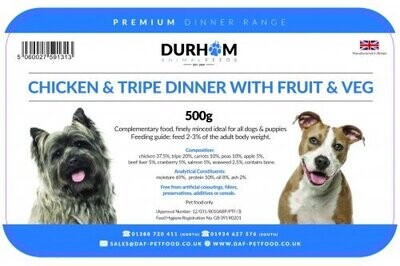 DAF Chicken & Tripe, Fruit & Veg Dinner 500g