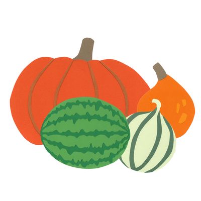 Courges, pâtissons, melons