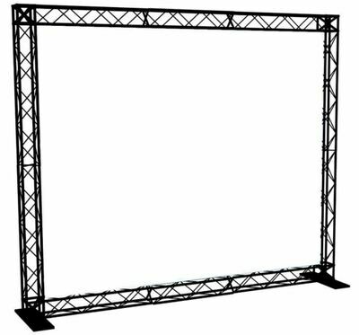 10’ x 8’ Truss Booth, Aluminum - Black