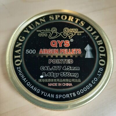 QYS Pointed Pellets 550 mg.