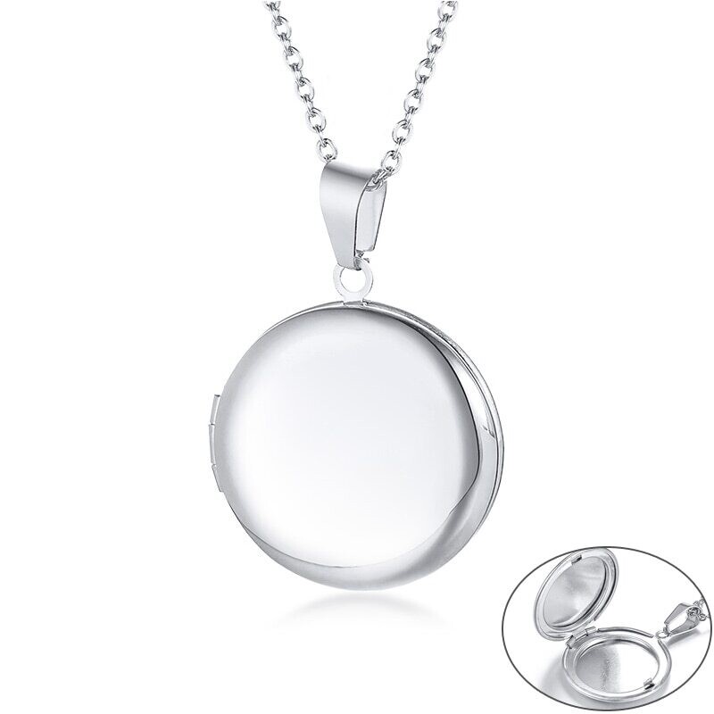 Médaillon rond  pour femmes et hommes, avec la photo comprise.