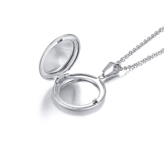 Médaillon rond  pour femmes et hommes, avec la photo comprise.