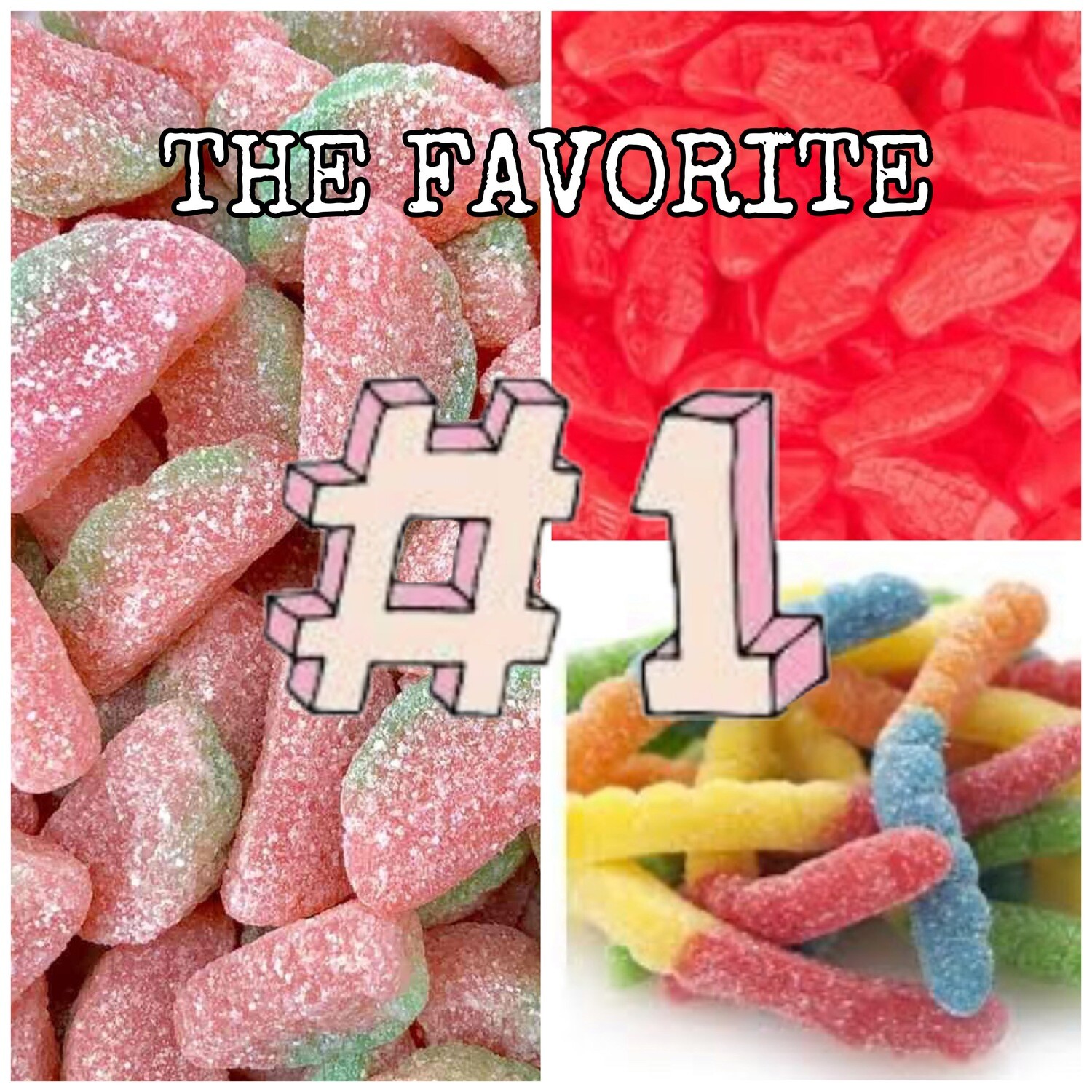 Candy Cup - Favorite - sour watermelon, swedish fish, sour worm Candy Cup - Favorite - sour watermelon, swedish fish, sour worm