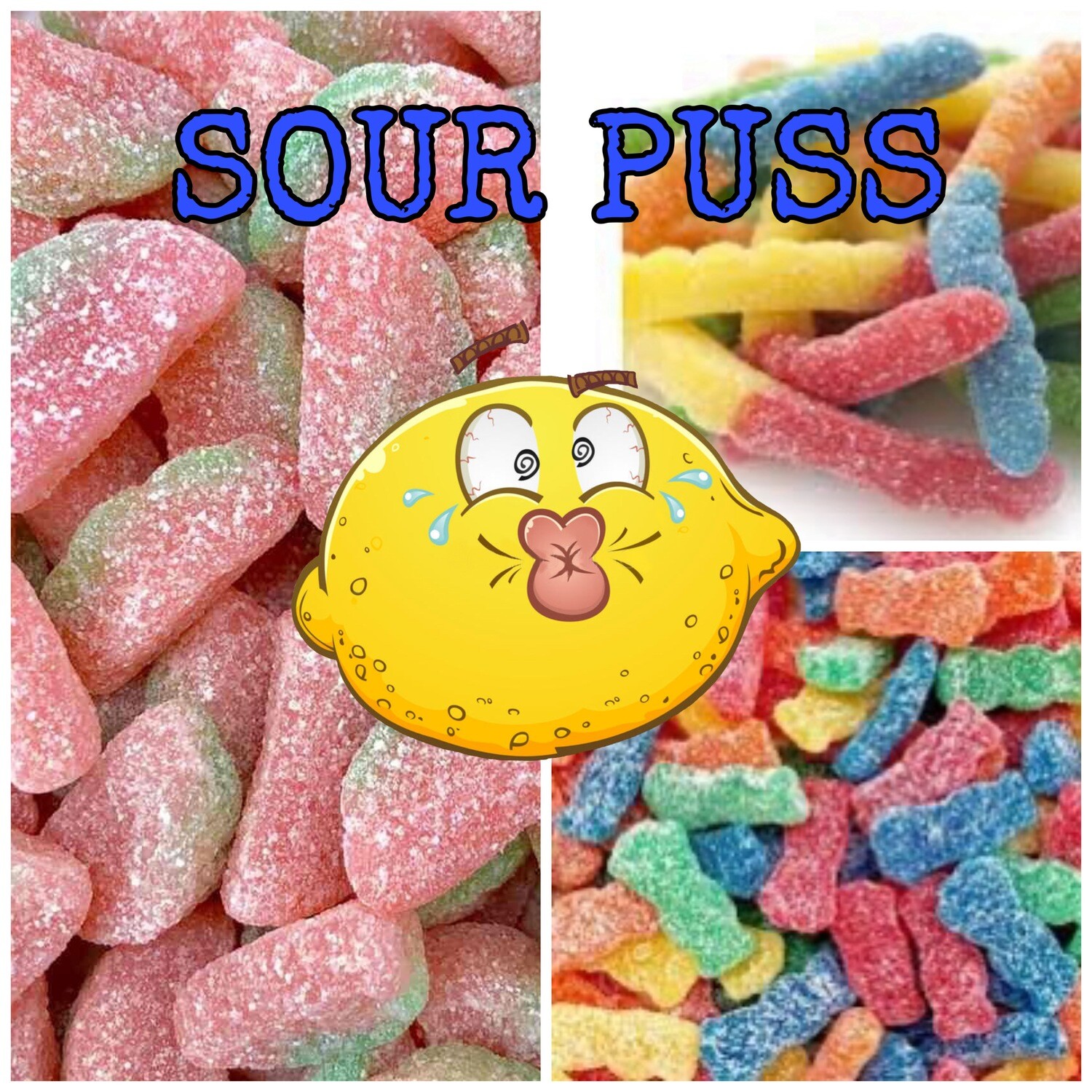 Candy Cup - Sour Puss - Sour Watermelon, Sour worm, Sour Patch Kids Candy Cup - Sour Puss - Sour Watermelon, Sour worm, Sour Patch Kids