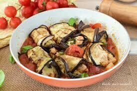 Aubergines rolls with tuna Aubergines rolls with tuna