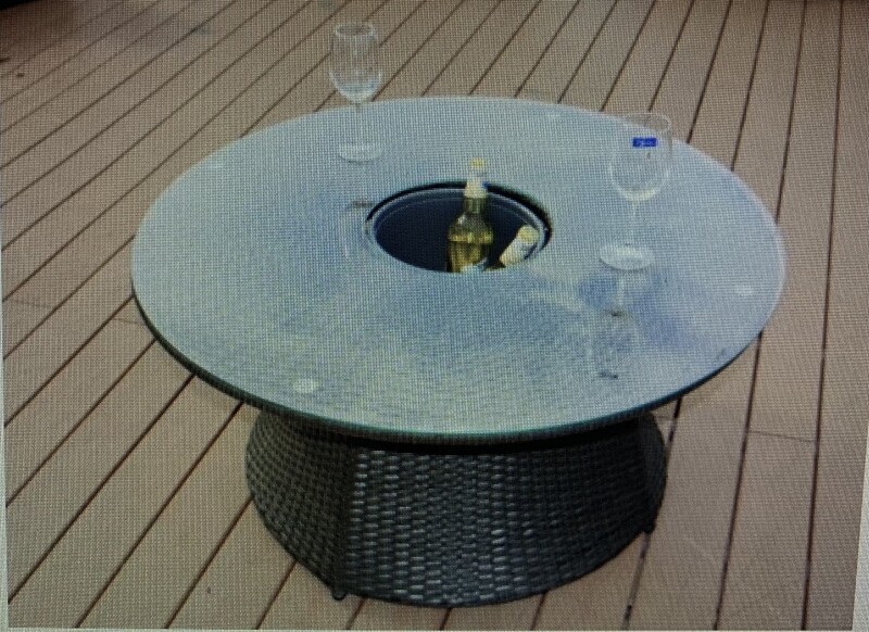 Round Coffee Table with Ice Bucket Round Coffee Table with Ice Bucket