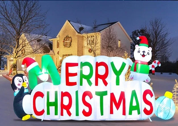 9 feet Merry Christmas Sign Inflatable