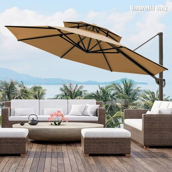 118 Inch Round Cantilever Umbrellas with swivel base
