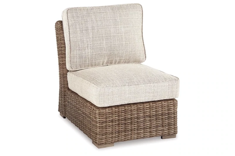 Beachcroft Outdoor Armless Chair with Nuvella Cushion