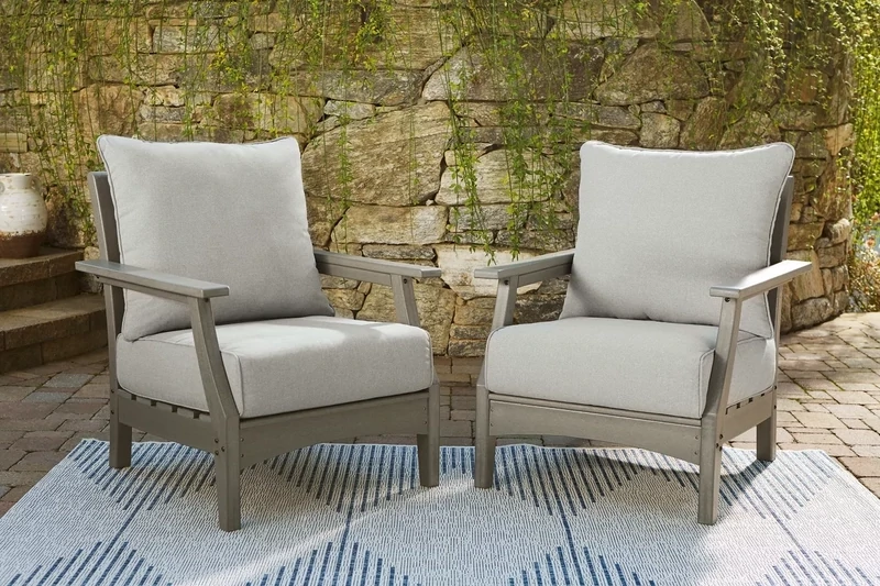 Visola Outdoor Lounge Chair with Nuvella Cushion Set of 2