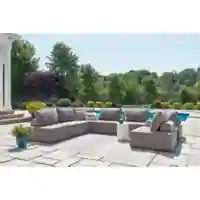 Full Outdoor Cloth 8 Piece Sectional Set