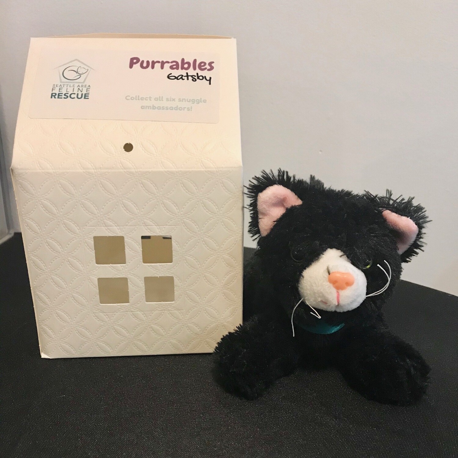 Purrables Stuffed Kitty - Gatsby (Black) Purrables Stuffed Kitty - Gatsby (Black)