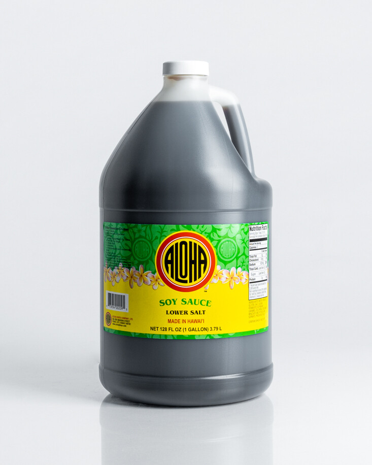 Aloha Soy Sauce Sauce Low Sodium 1/2 gallon