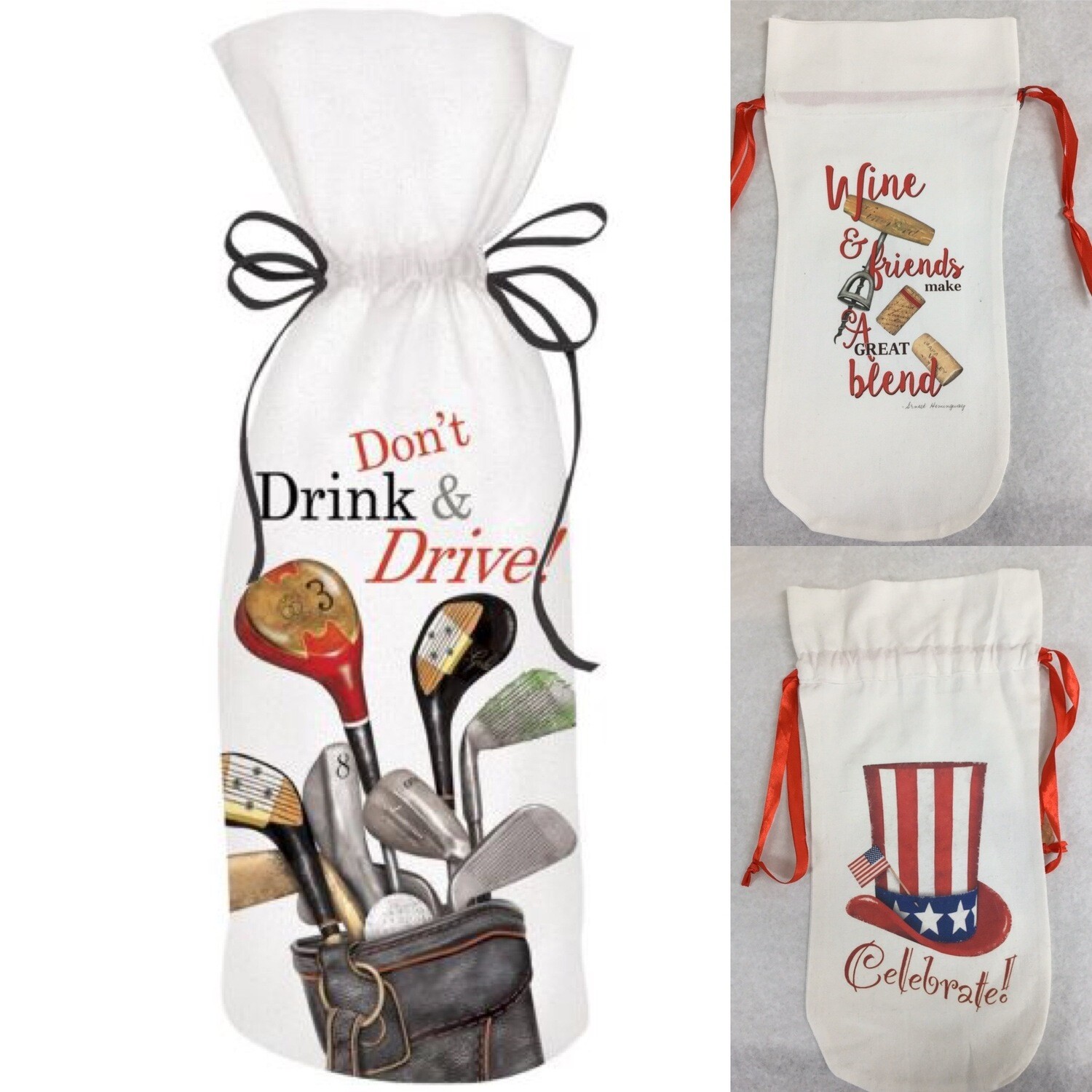 Transport your Beverage in Style -Fun Wine Bags