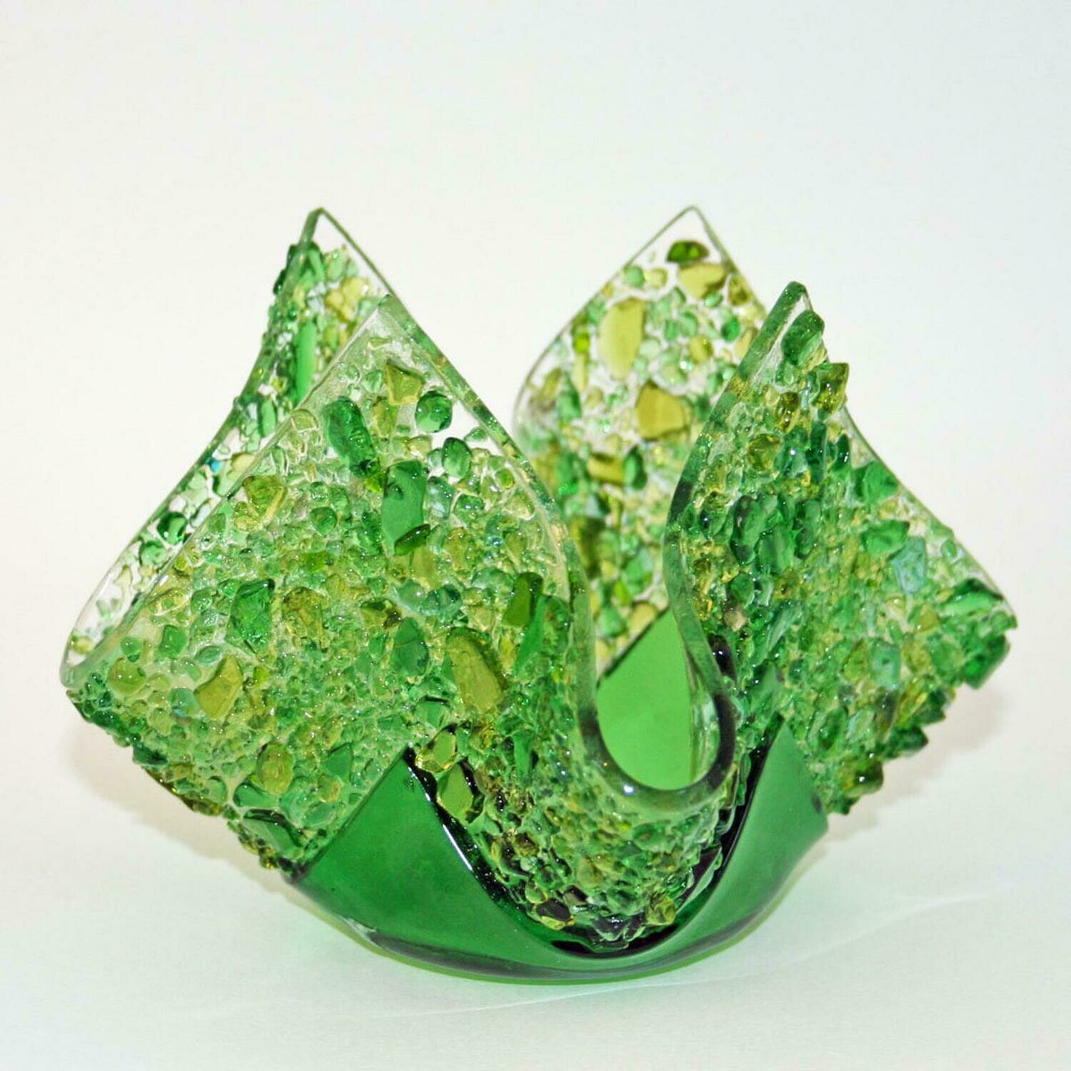 Handkerchief Glass Votive Candle Holders