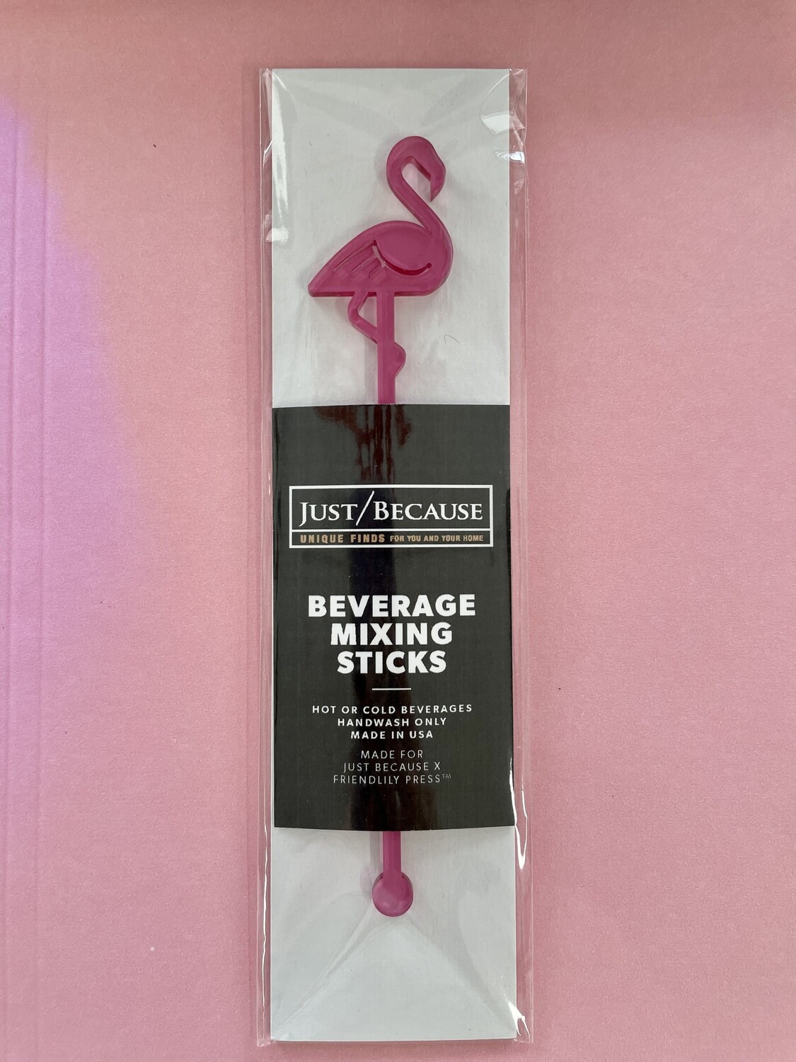 Fun Beverage Mixing Sticks, Choices: Single &amp; Ready to Flamingo