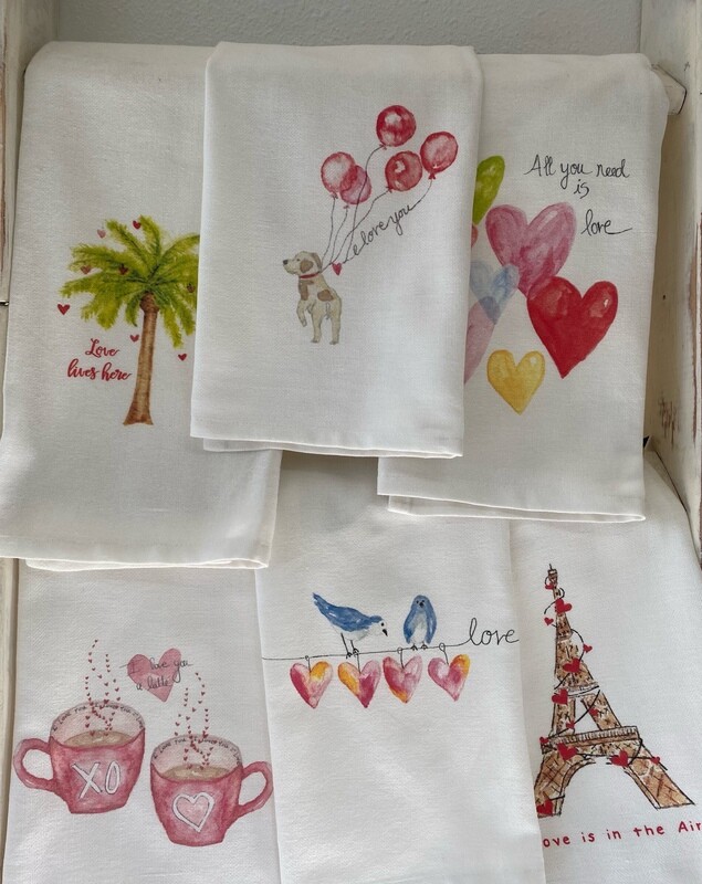 Valentine Dish Towel