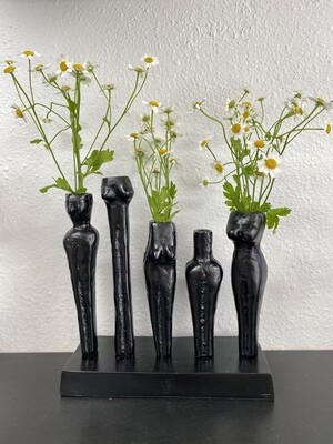 Metal Figurative Bud Vase
