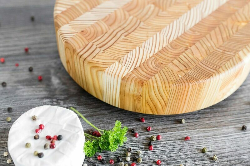 Round Cheese Board- Larch Wood