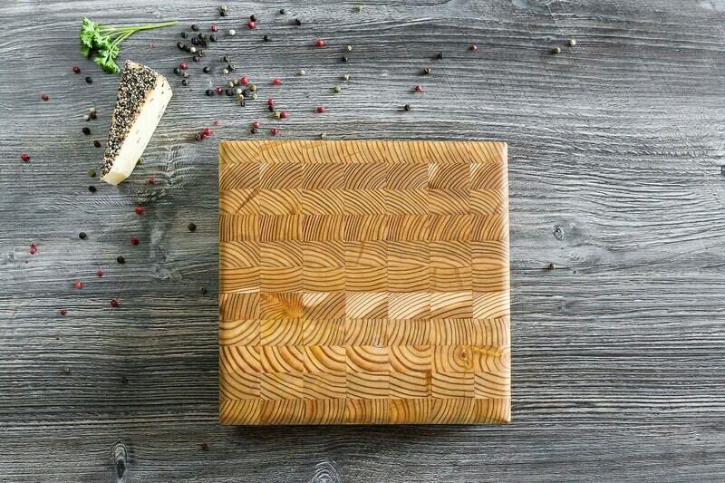 Square Cheese Board- Larch Wood