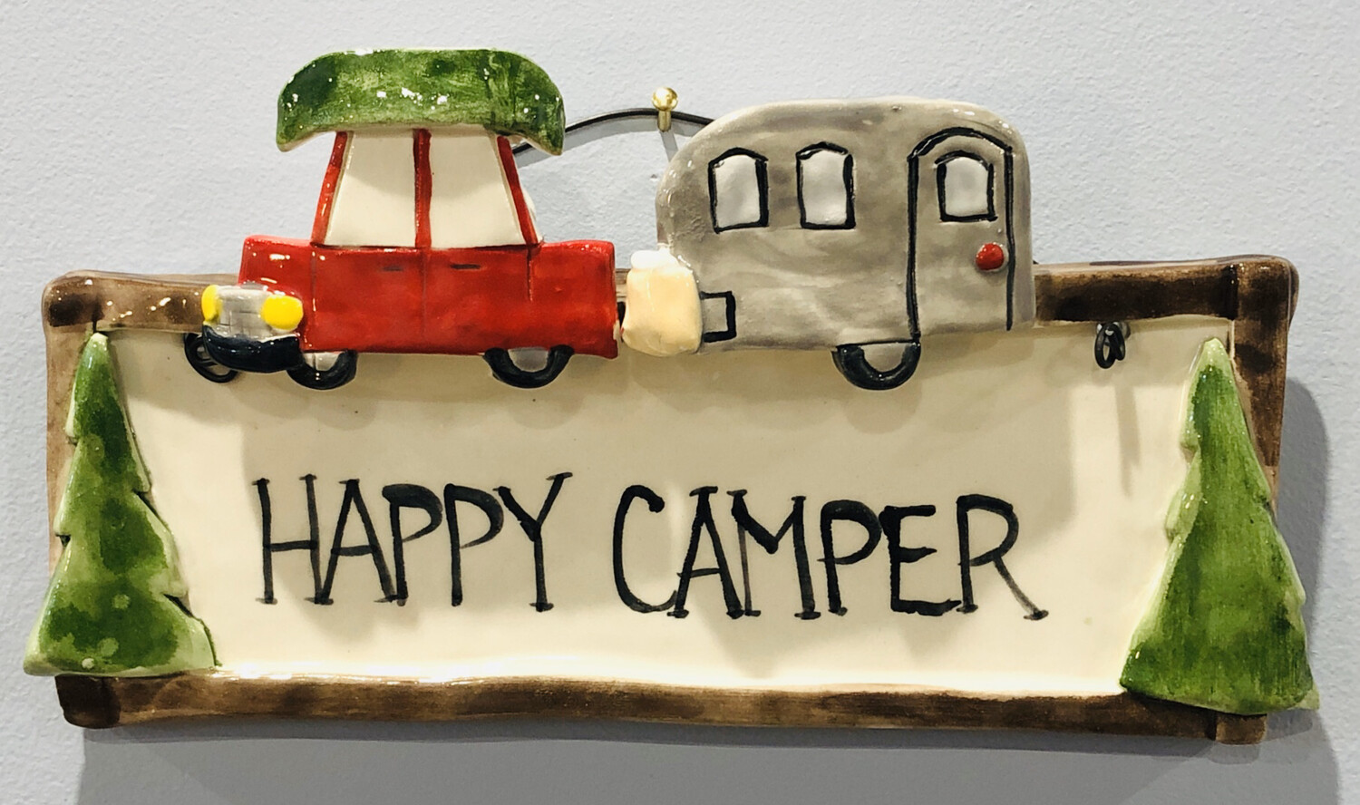 Clayton Dickson Lg Happy Camper Plaque