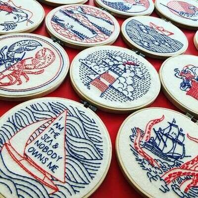 Hook Line &amp; Tinker Modern Embroidery Kits