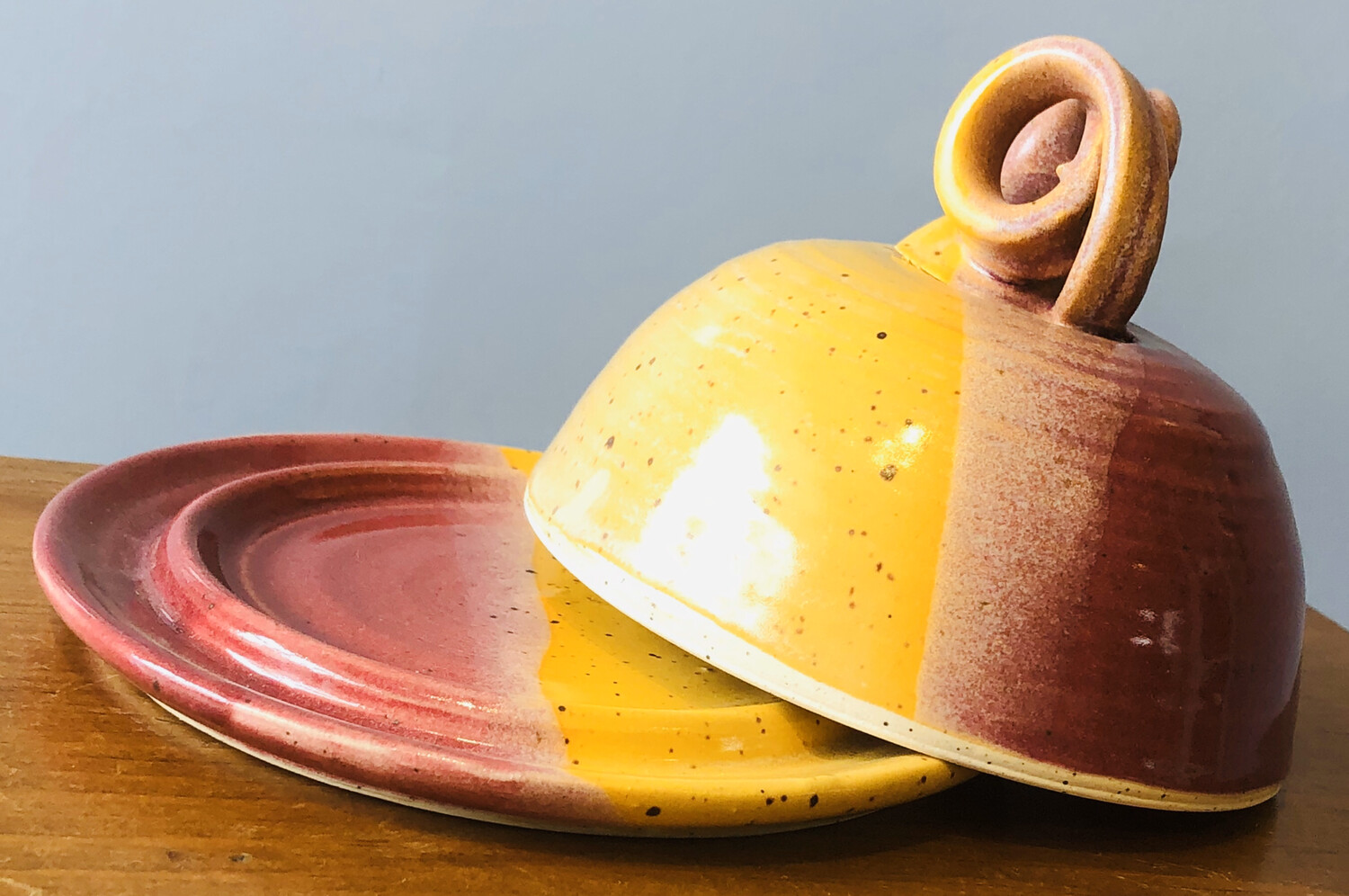 Red & Yellow Butter Dish - Alicia Kate
