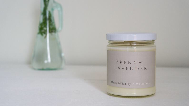 French Lavender Candle- A White Nest
