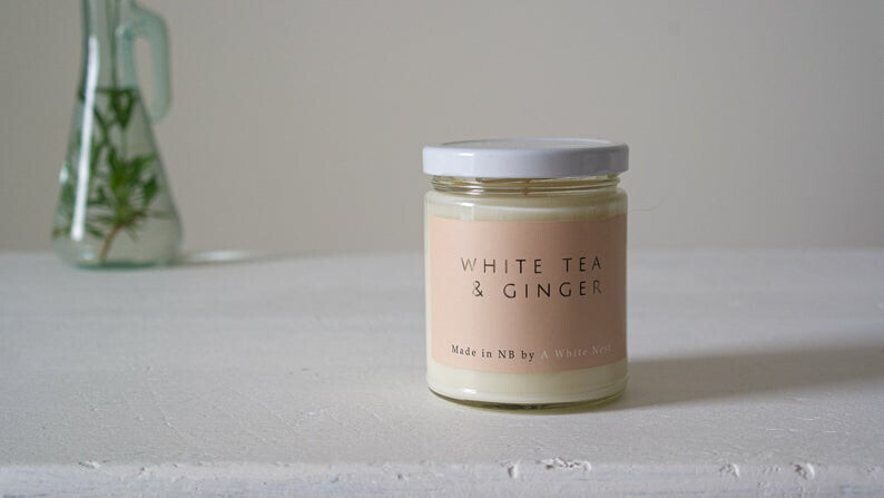 White Tea and Ginger Candle- A White Nest