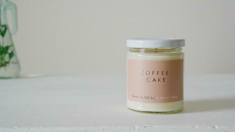 Coffee Cake Candle- A White Nest
