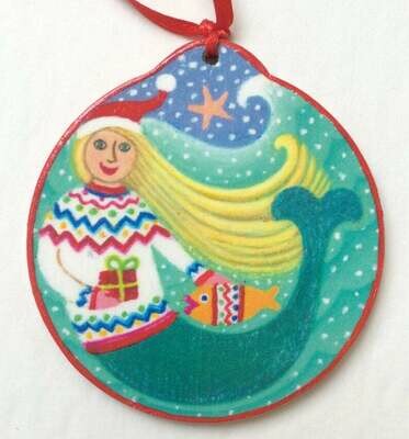 Blonde Mermaid Ornament- Krooked House