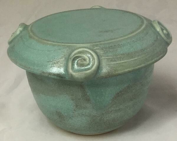 Aqua French Butter Dish GA