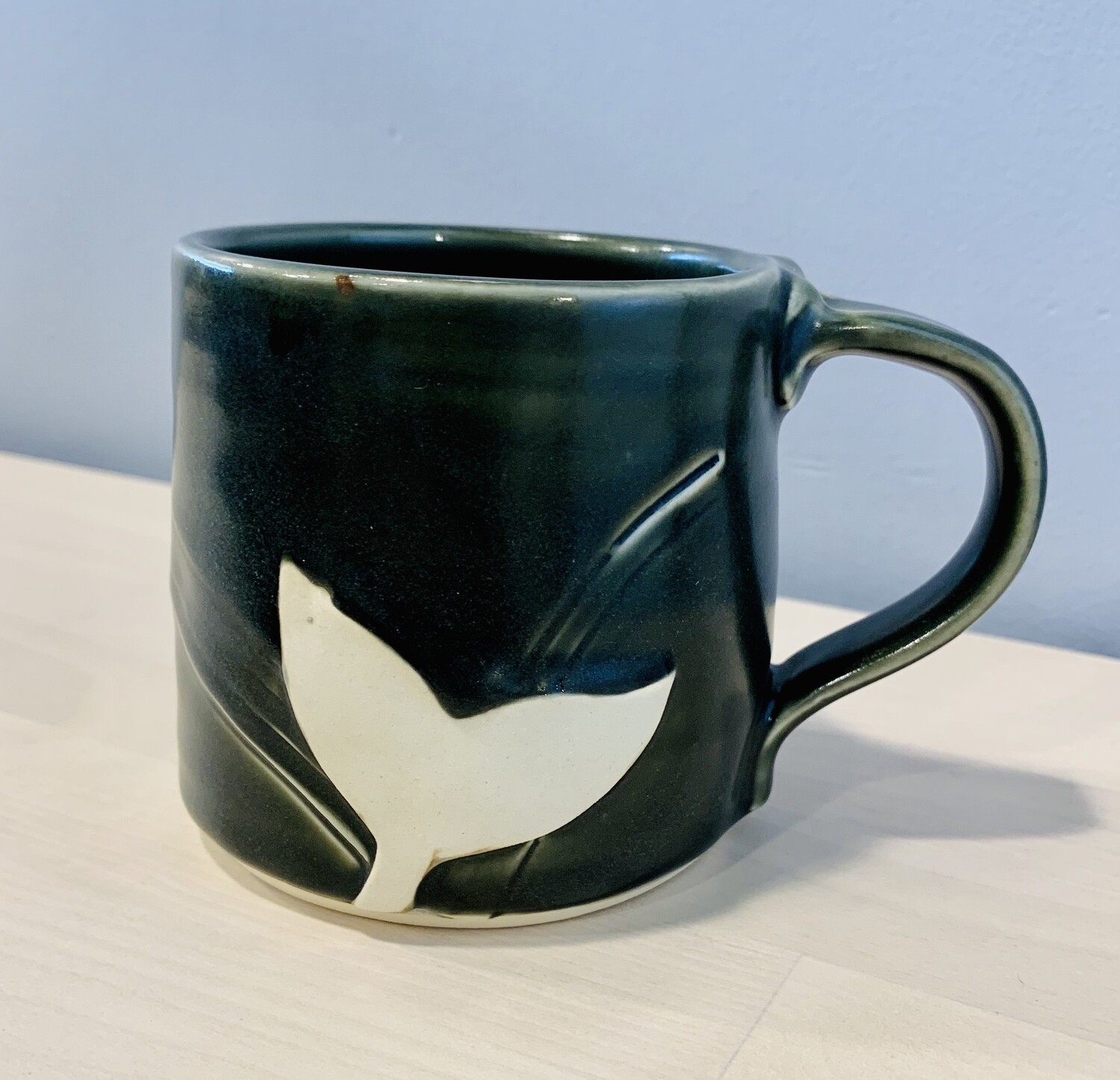 Black Whale Tail Mug GA