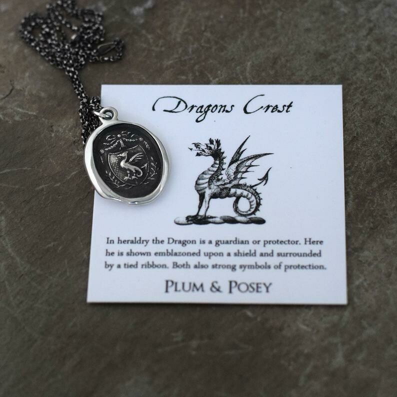 405-Dragons Crest Wax Seal Pendant