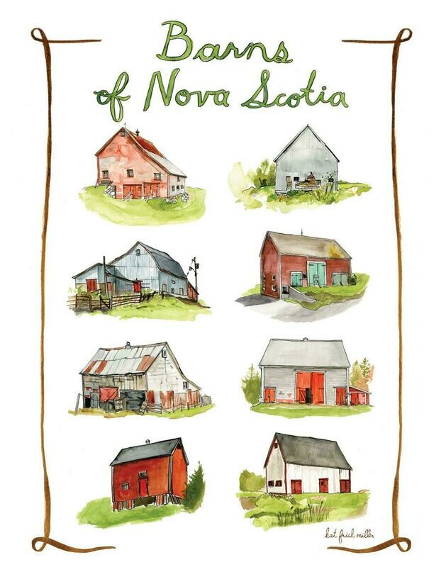 Barns of Nova Scotia Print- Kat Frick Miller