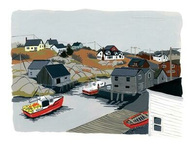 Lobster Boat in Peggy's Cove Print- Kat Frick Miller