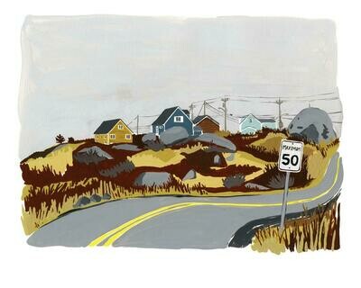 Kat Frick Miller Print- Road to Peggy's Cove