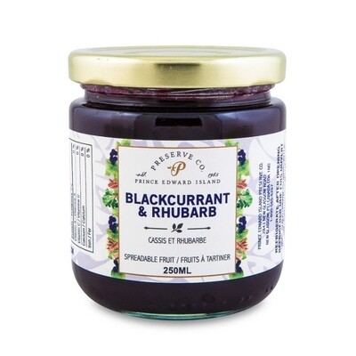 Blackcurrant and Rhubarb 250ml- PEI Preserve Co.
