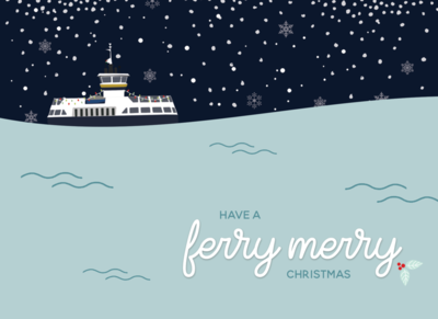 Ferry Merry Christmas Card