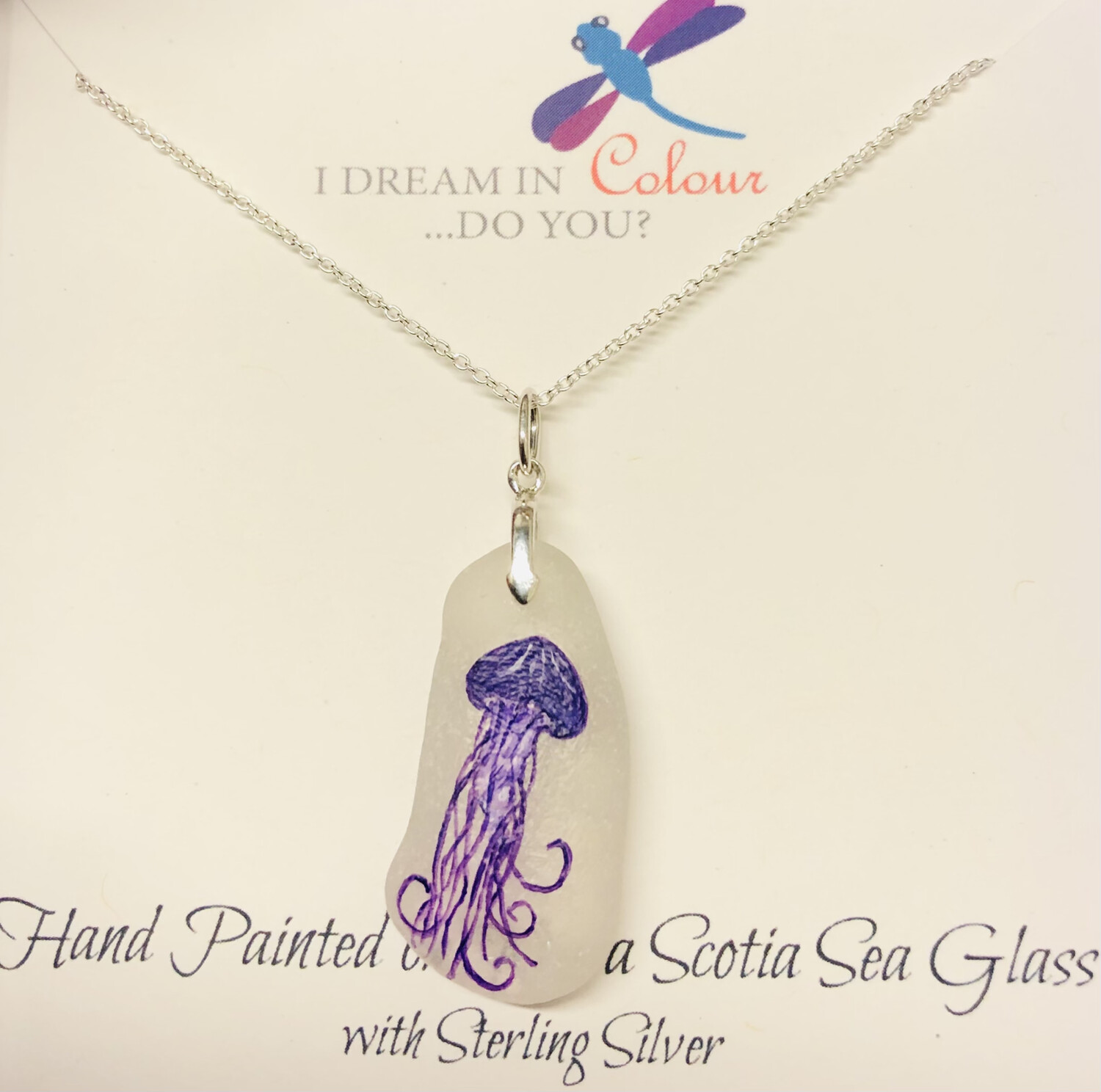 Painted Sea Glass, Jellyfish - I Dream in Colour