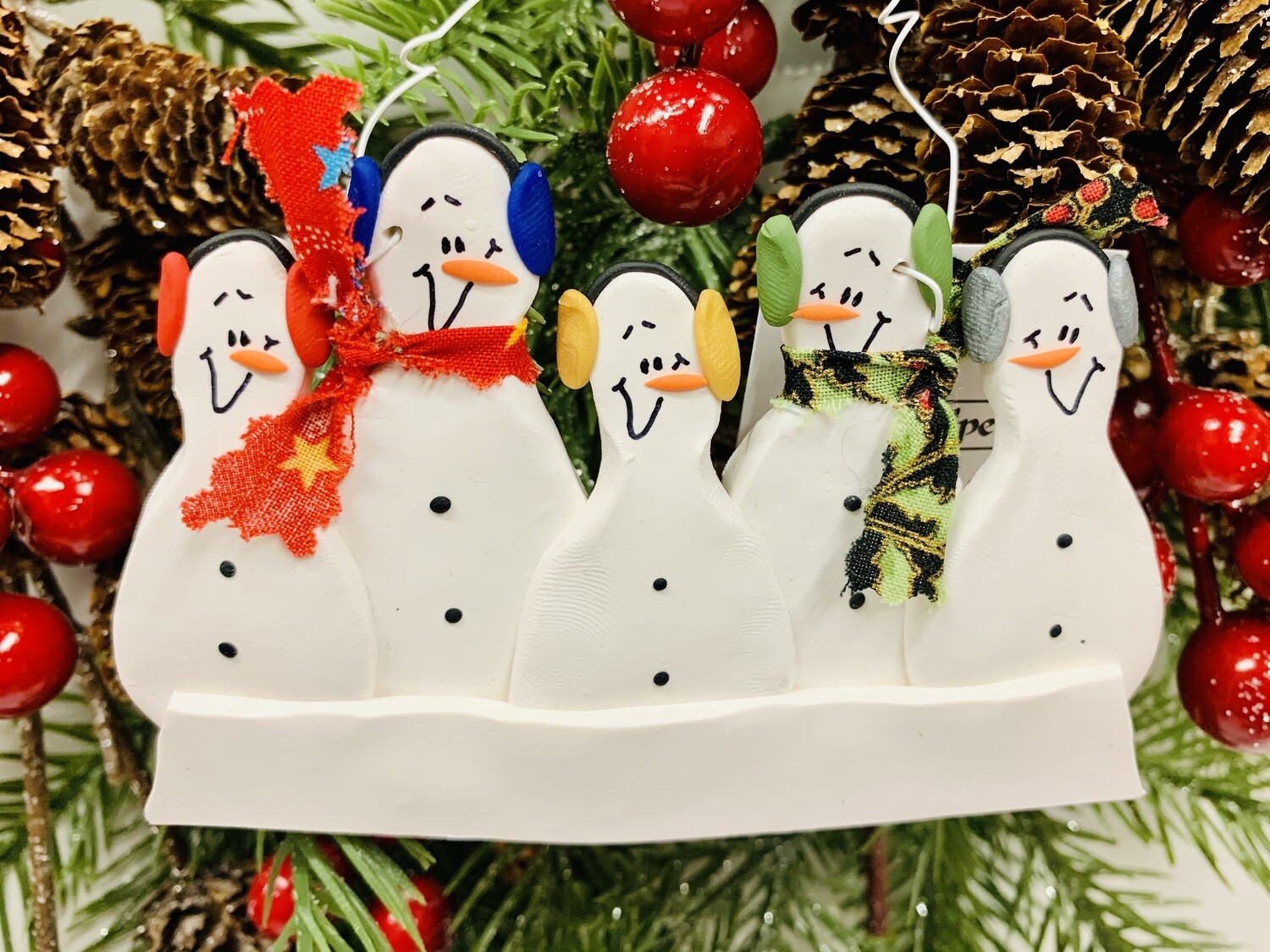 Snowman Family 5 Ornament- Roberta Originals