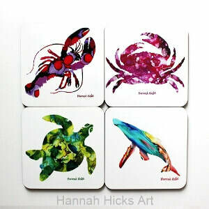 Sea Animal Mix Coaster Set - Hannah Hicks