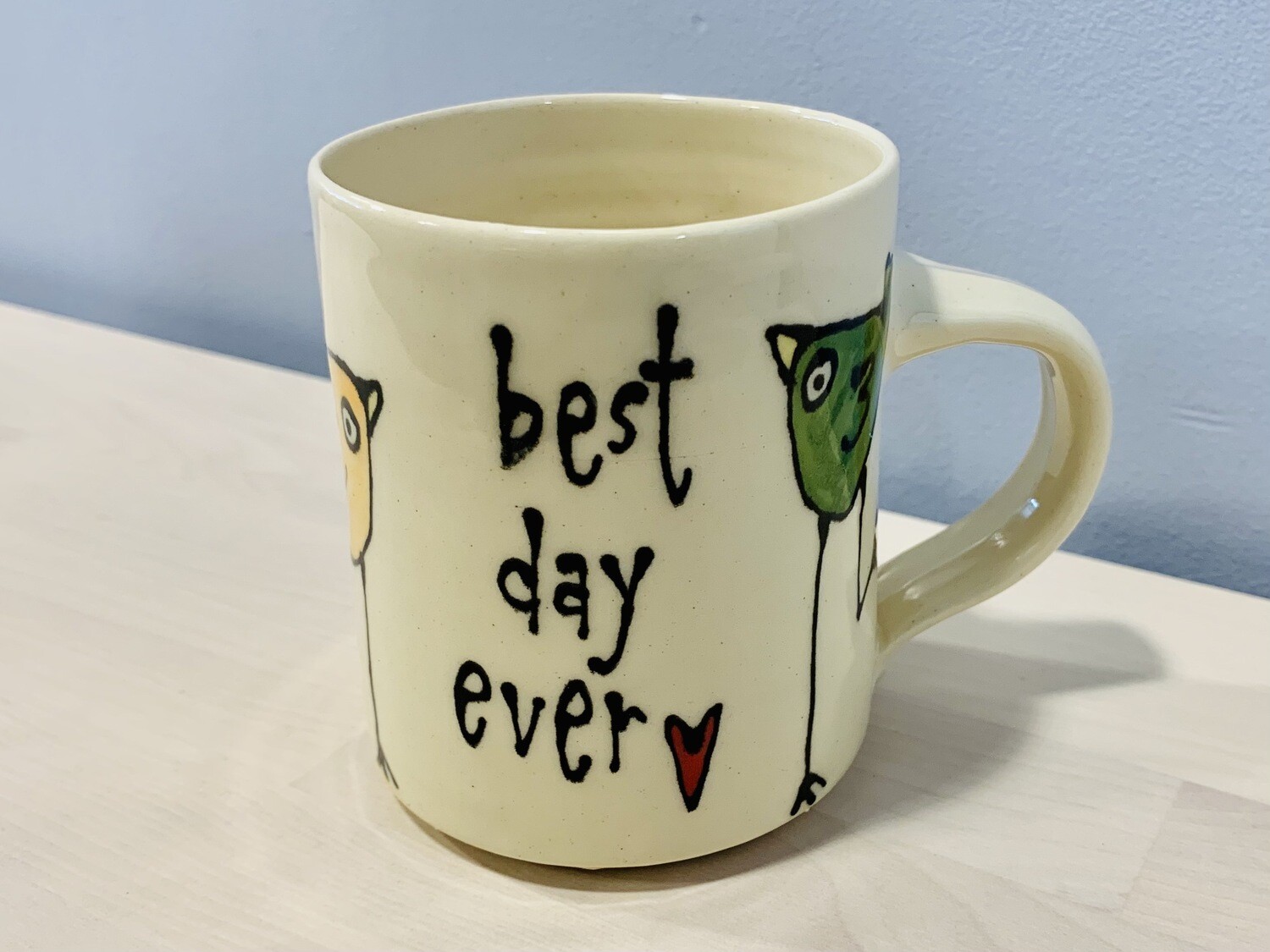 Best Day Ever Birds, cream - Branches Pottery