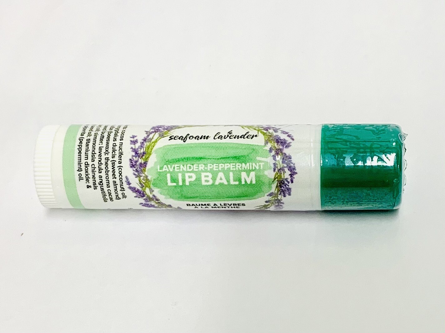 Peppermint and Lavender Lip Balm- Seafoam Lavender 