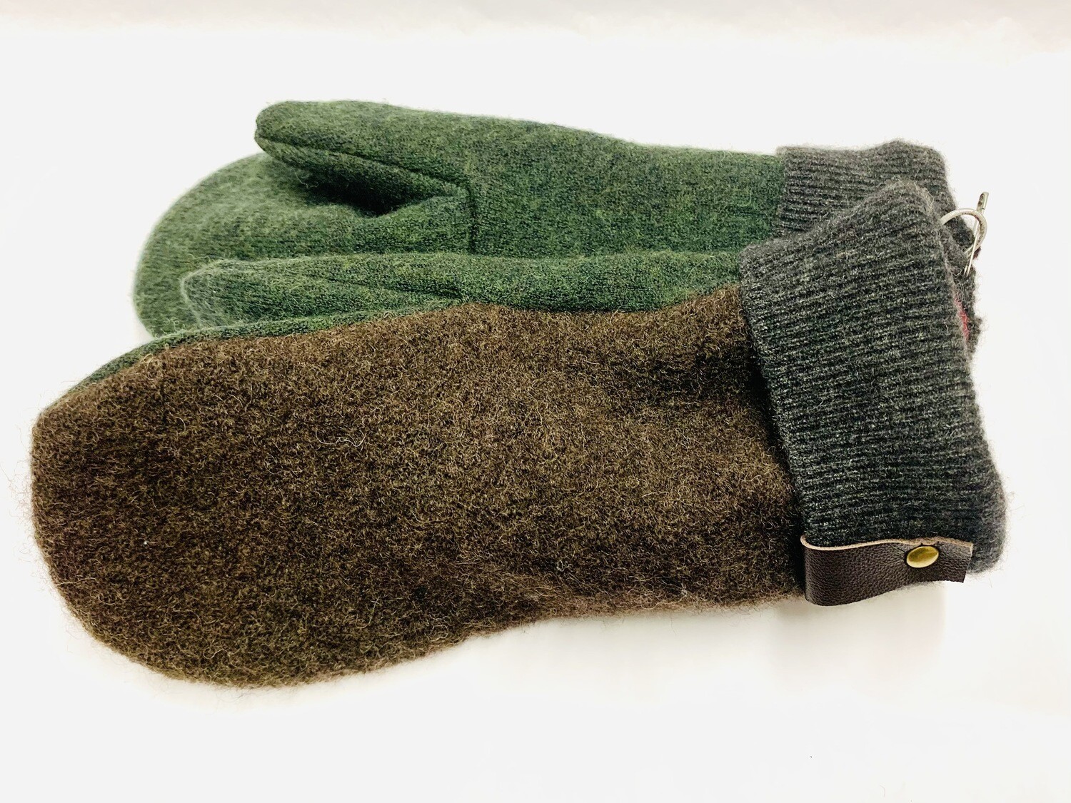 Brown & Dark Green, Small - Mary's Mittens