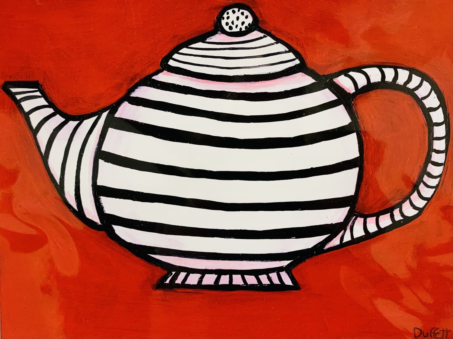 Striped Tea Pot - Shelagh Duffett