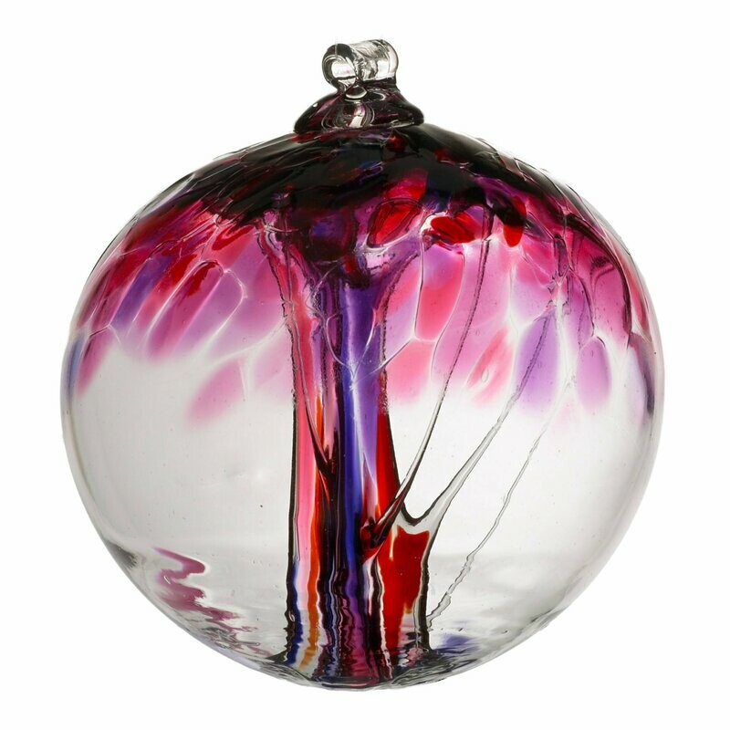 6" Tree of Love Glass Ball