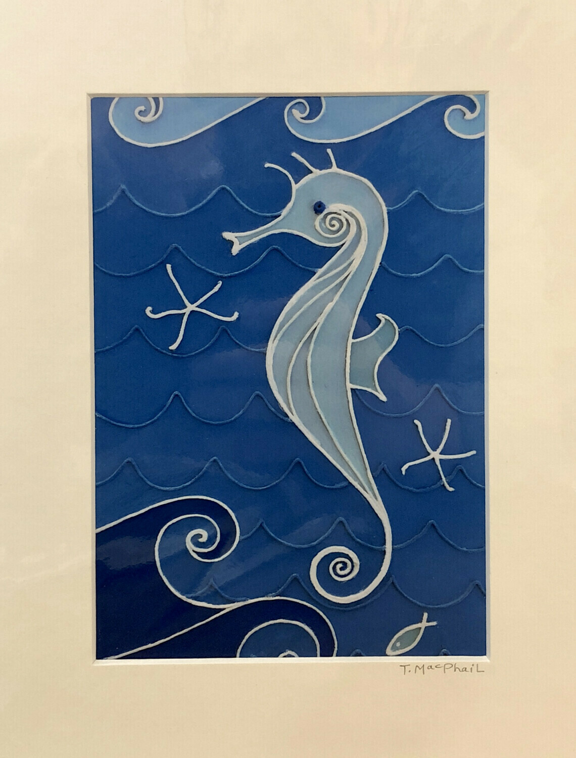 Seahorse Blues Print- Krooked House