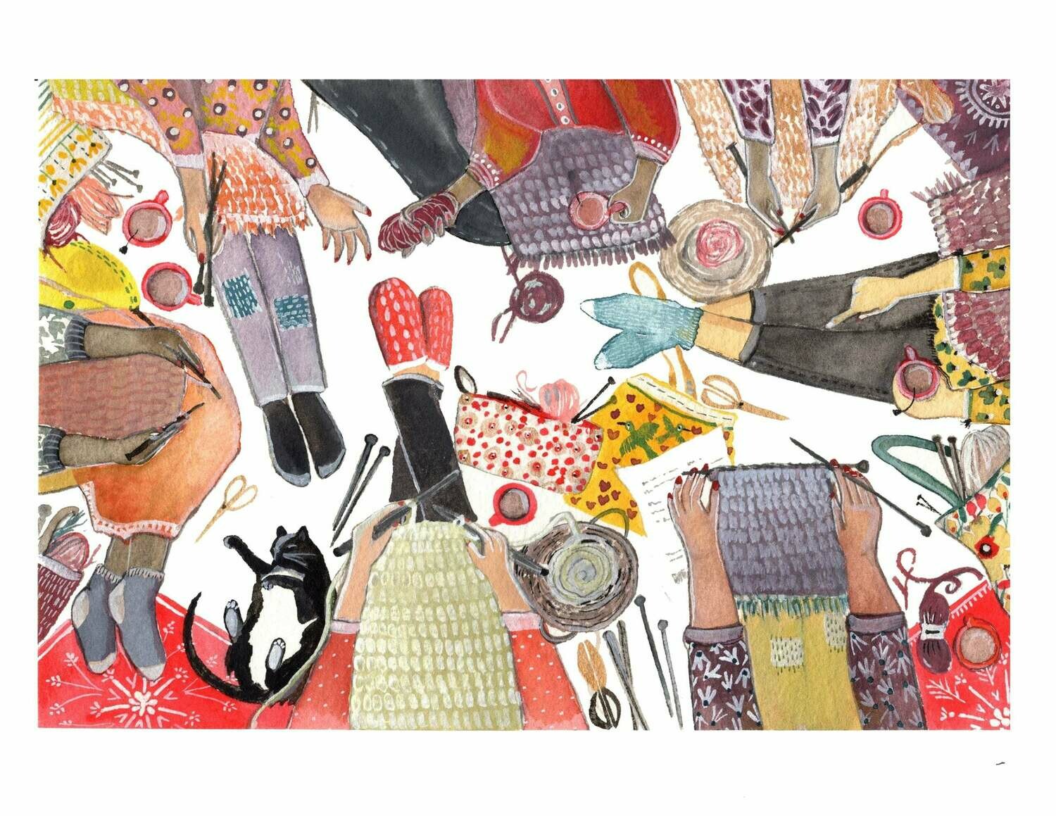 Women Who Make, Knitting Card - Sarah Duggan Women Who Make, Knitting Card - Sarah Duggan